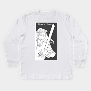 King of Swords - Destrian tarot card Kids Long Sleeve T-Shirt